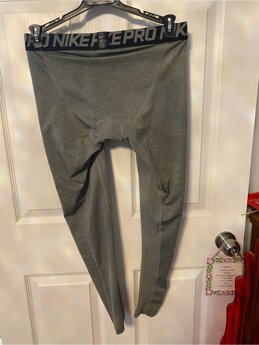 Nike Gray Performance Compression Tights - Picture 3 of 5